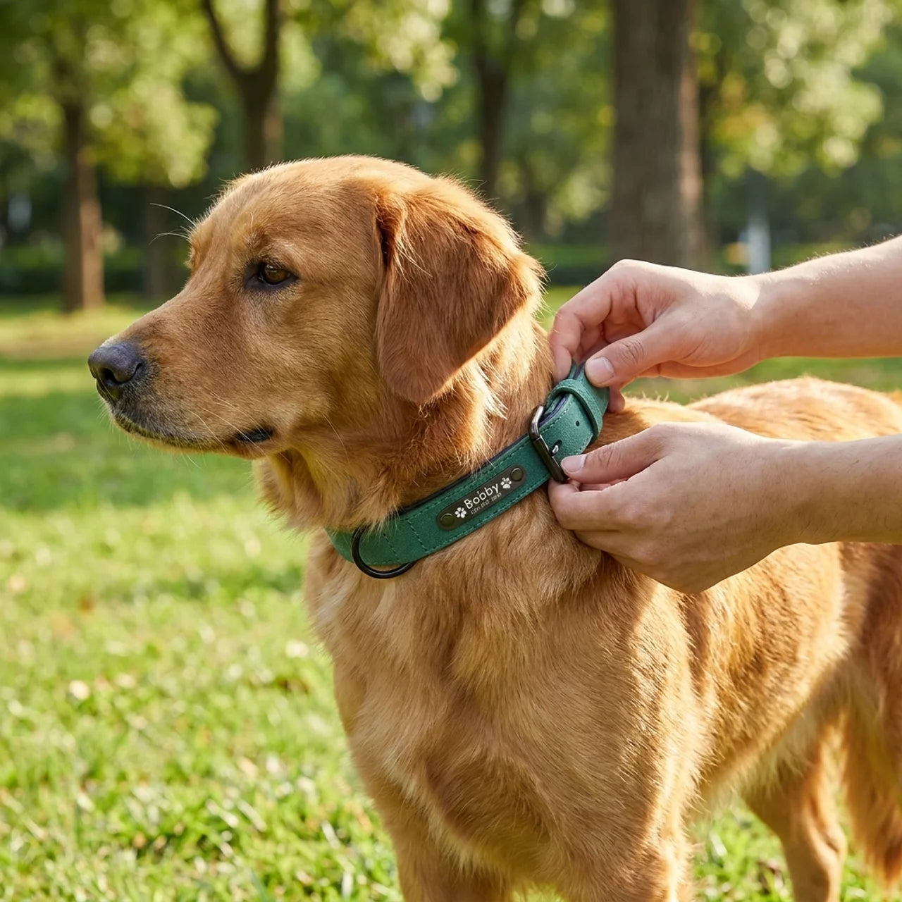 ScritchPets Personalised Leather Dog Collar
