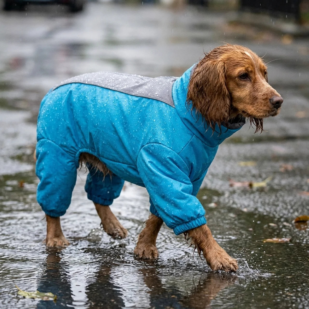 ScritchPets Waterproof Dog Jumpsuit Raincoat