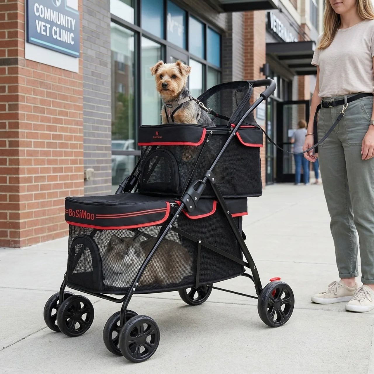 ScritchPets Dual Layer Pet Stroller