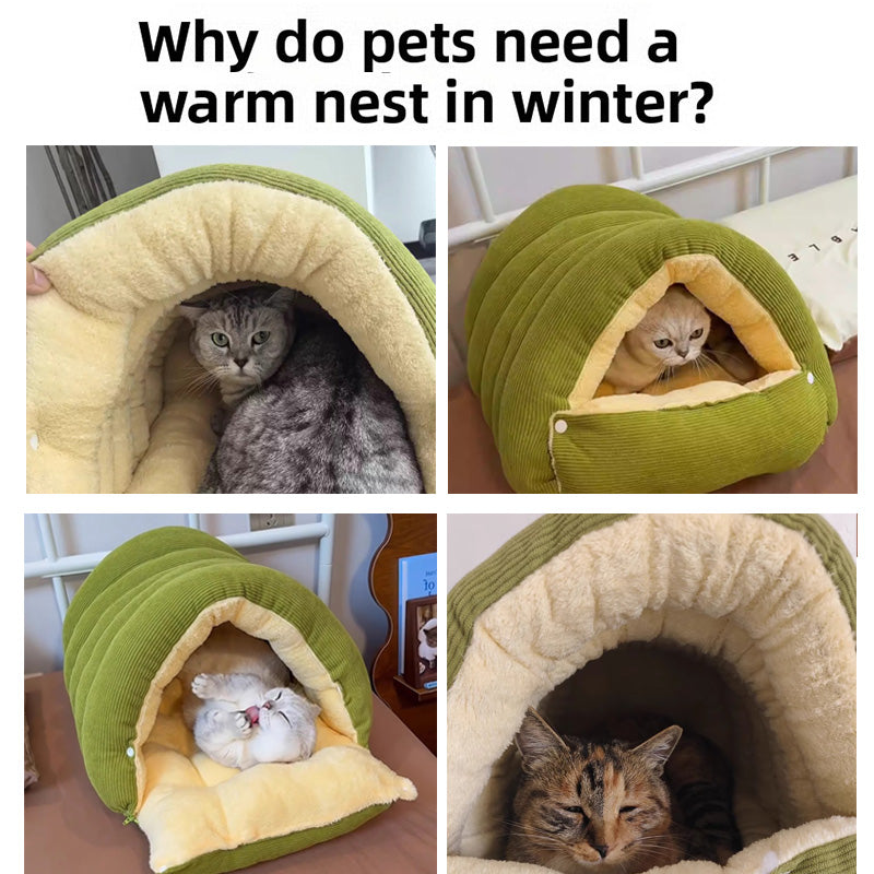 ScritchPets Closed Off Winter Cat Bed
