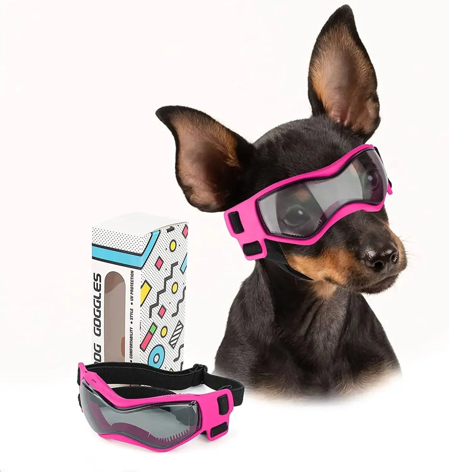 ScritchPets UV Dog Goggles for Small Breeds