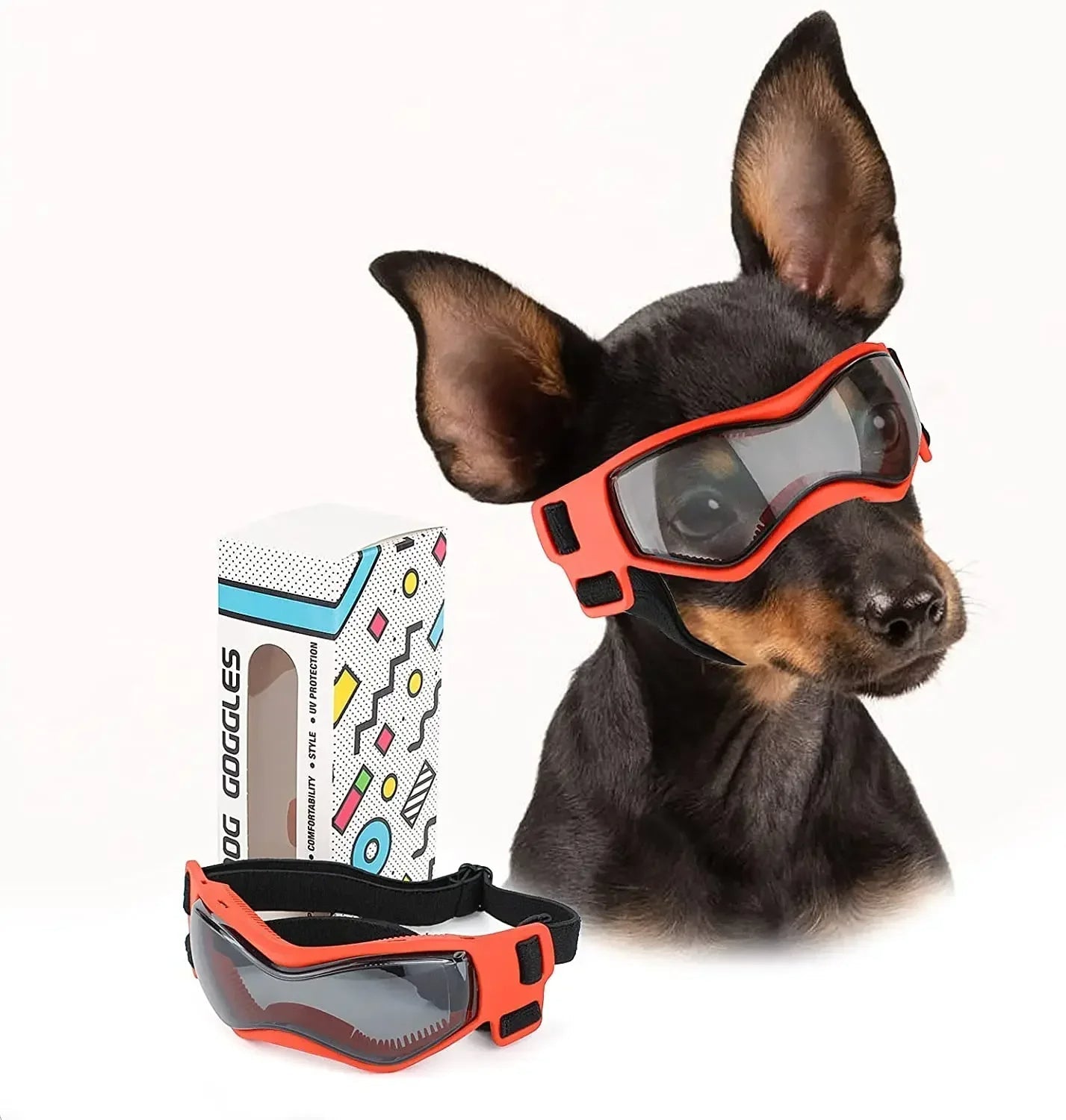 ScritchPets UV Dog Goggles for Small Breeds